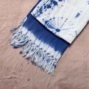 Blue & white tie dye sarong/scarf